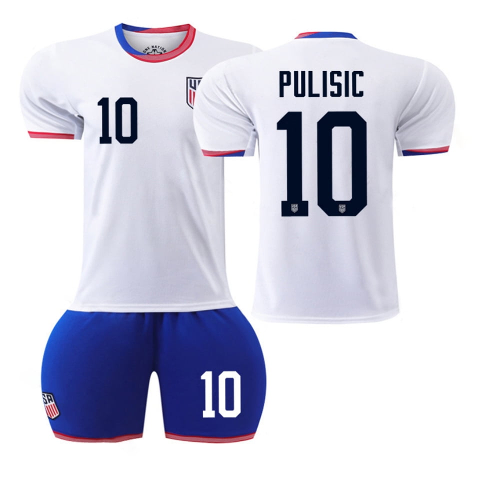 Mens/Kids 2024 Soccer Game USA Soccer Fans #10 Jerseys Soccer Team ...