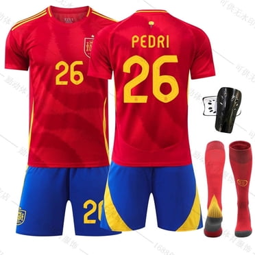 LAMINE Kids Soccer Jersey 2024-2025 Season - Red, Sizes 16-28 For Ages 3-13 Years