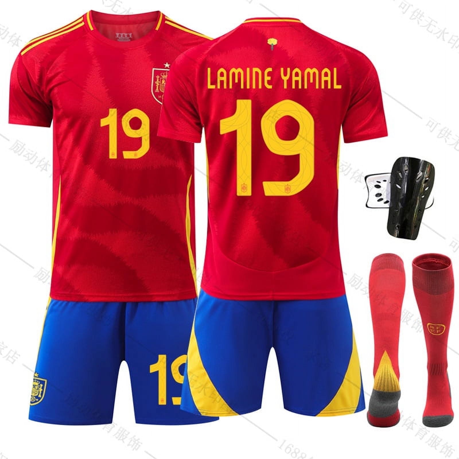 Mens/Kids 2024 #19 Lamine Yamal Soccer Jerseys Red - Walmart.com