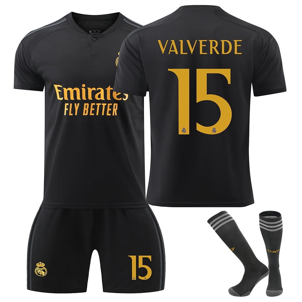 Mens/Kids 2024-2025 New Football Jersey Set Black No. 7 Veninus No. 1 ...