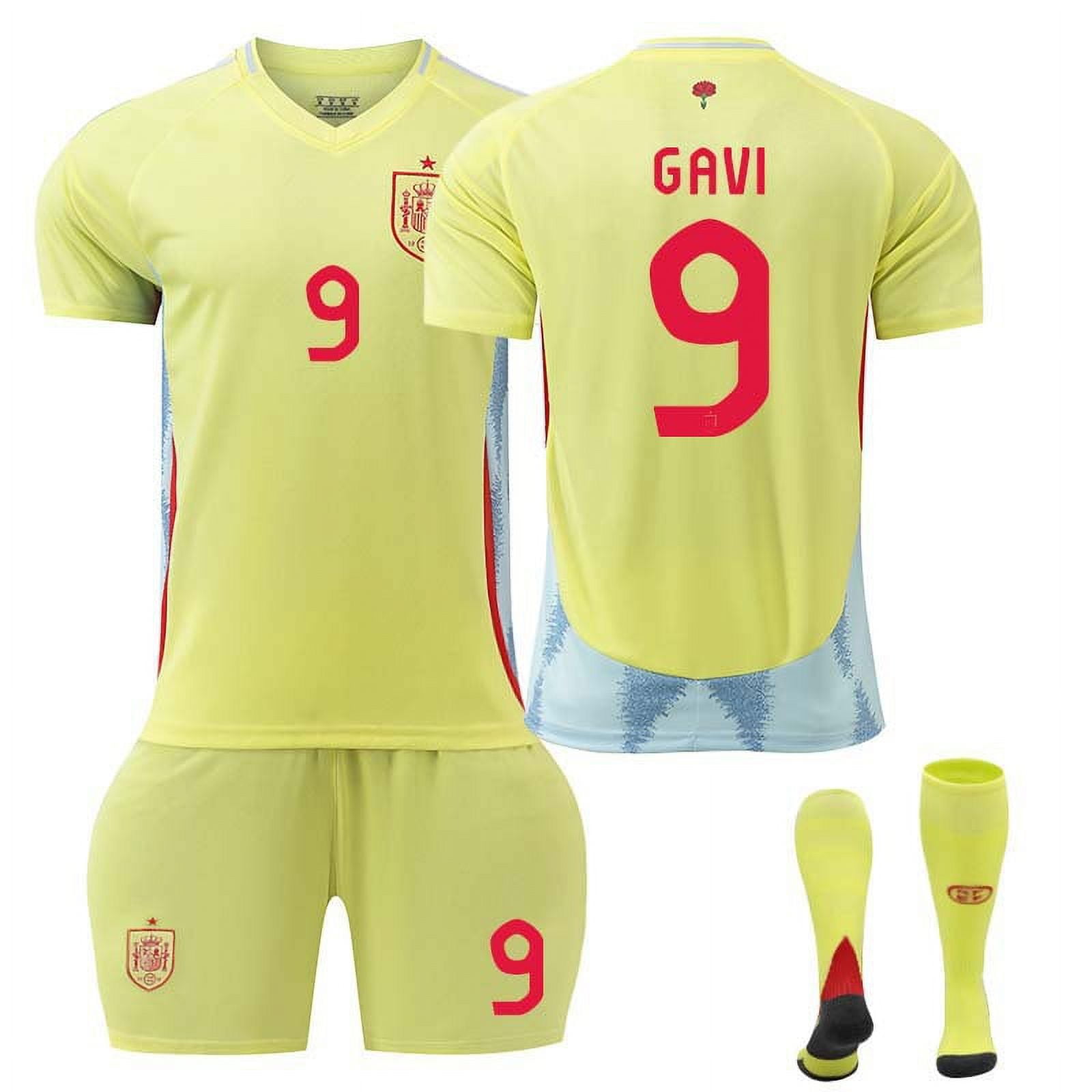 Mens/Kids 20242025 Soccer European Cup Fans 9 Gavi Jerseys Football