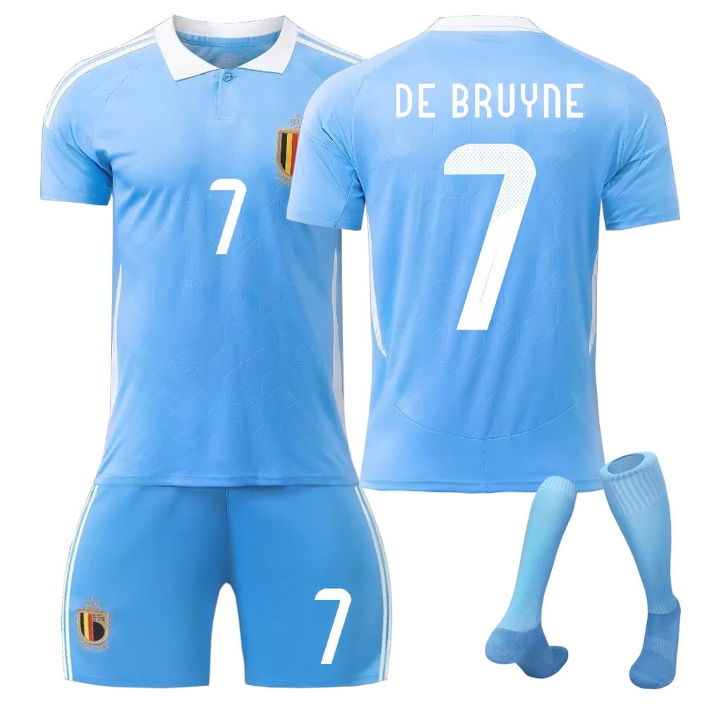 Mens/Kids 20242025 Soccer Game Belgium Soccer Fans 7 De bruyne