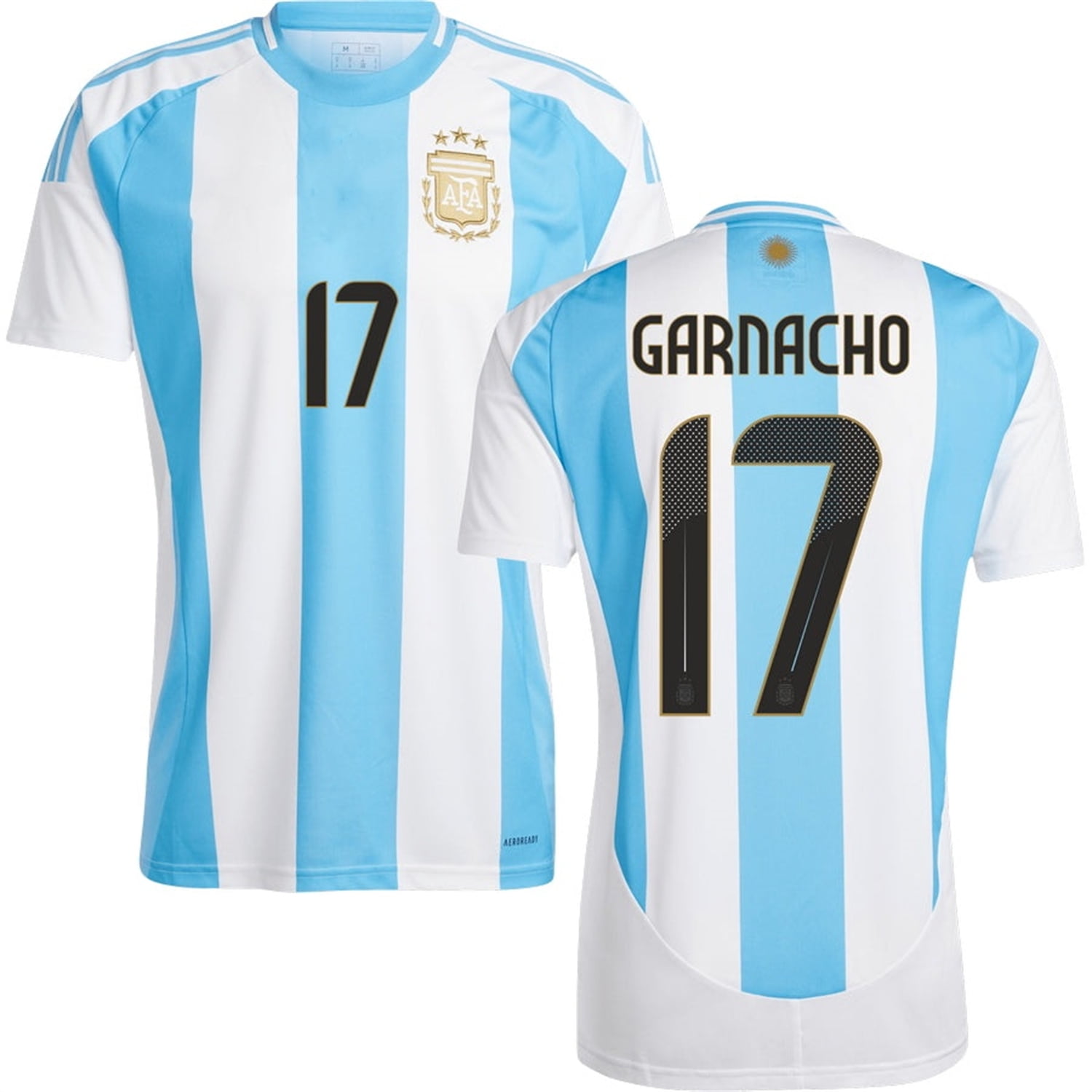 Mens/Kids 2024 America Cup Soccer Game Argentina 17 Garnacho Soccer