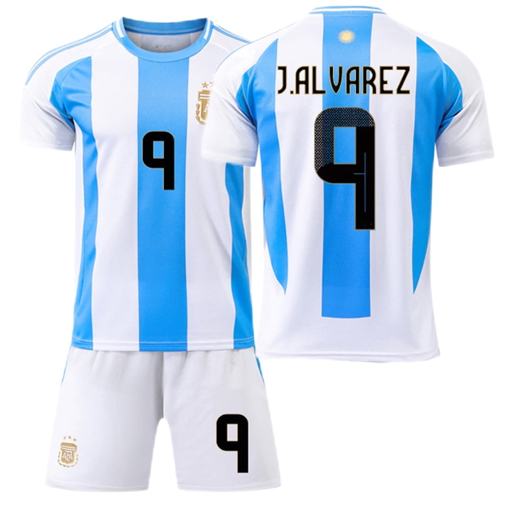 Mens/Kids 2024 America Cup Soccer Game Argentina 9 J.Alvarez Soccer