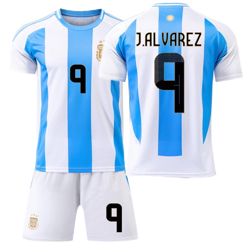 Mens/Kids 2024 America Cup Soccer Game Argentina 9 J.Alvarez Soccer