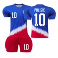 thumbnail image 1 of Mens/Kids 2024 America Cup Soccer Game USA #10 Pulisic Soccer Jerseys Fashion Sports T-Shirt Blue, 1 of 5