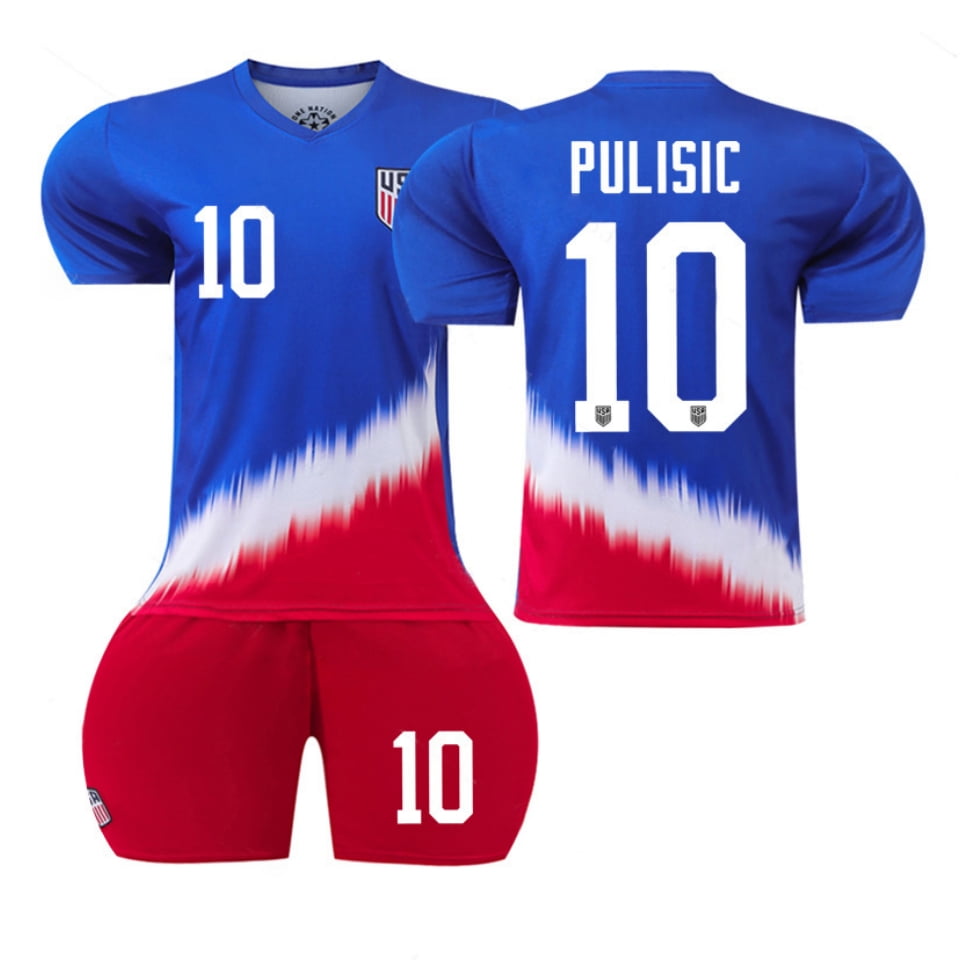 Mens/Kids 2024 America Cup Soccer Game USA 10 Pulisic Soccer Jerseys Fashion Sports TShirt