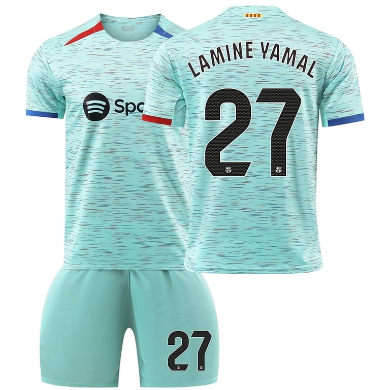 Mens/Kids 2024 New Soccer Activewear FCB #27 Lamine Yamal Soccer