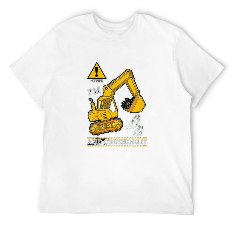 Construction Diggers Trucks T-Shirt Toddlers Boys Men Construction Diggers Trucks T-Shirt Toddlers Boys Men