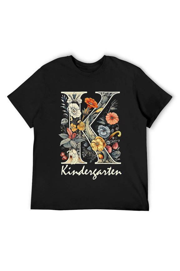 Mens Kindergarten Teacher First Day of School Back to School Kids T-Shirt Black