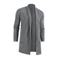 thumbnail image 1 of Mens Kint Cardigan Long Sleeve Shawl Collar Open Front Slim Cardigan Outerwear Plus Sizes Oversized Cardigan Sweaters, 1 of 9