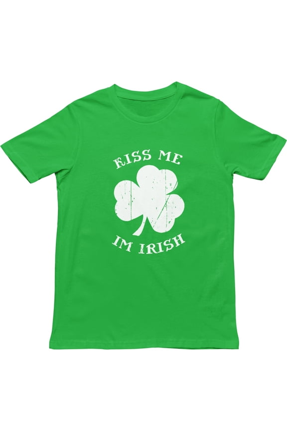 Mens Kiss Me Im Irish Shirt St Patricks Day Tee Green, XL