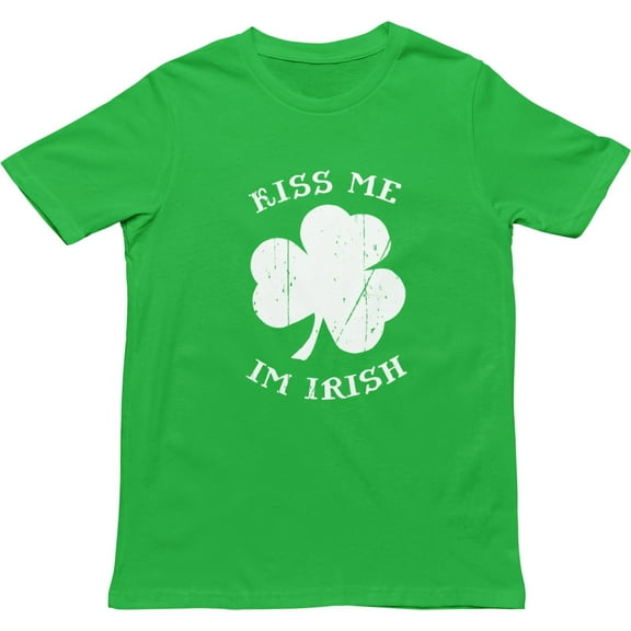 Mens Kiss Me Im Irish Shirt St Patricks Day Tee Green, XS
