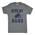 thumbnail image 1 of Mens Kiss My Bass T Shirt Funny Fishing Humor Kiss My Ass Graphic Tee Graphic Tees, 1 of 7