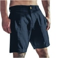 thumbnail image 1 of Mens Knee Length Shorts Solid Color Lightweight Summer Beach Short Breathable Casual Baggy Shorts with Pockets, 1 of 5