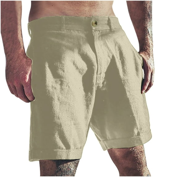 Mens Knee Length Shorts Solid Color Lightweight Summer Beach Short Breathable Casual Baggy Shorts with Pockets