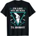 thumbnail image 1 of Mens Knee Replacement Surgery Arthroplasty Artificial Joint Robot Black T-Shirt Short Sleeves, 1 of 5