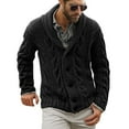 thumbnail image 1 of Mens Knit Cardigan Sweater Shawl Collar Loose Fit Outwear, 1 of 2