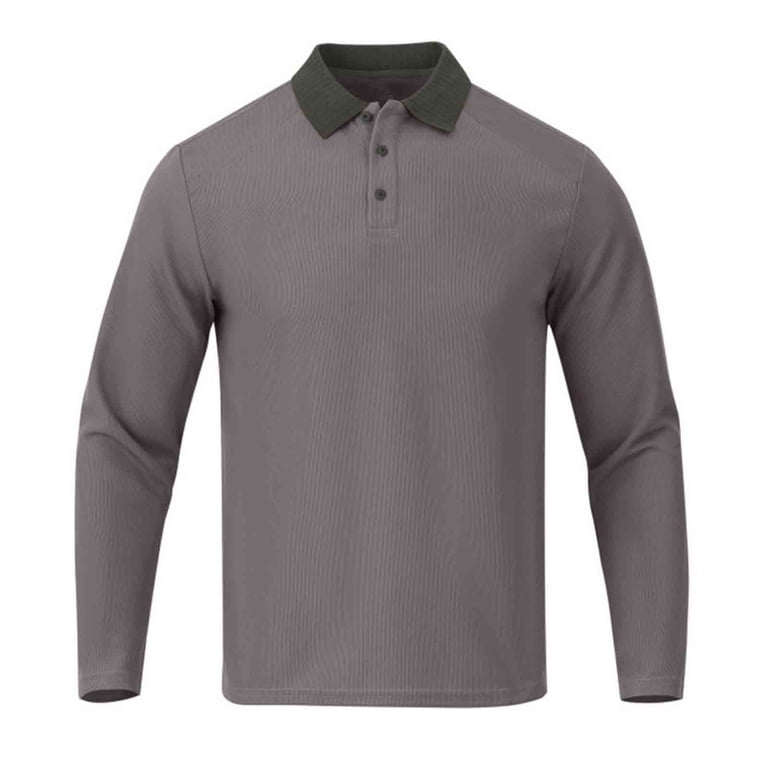 Mens Knitted Polo Shirt Ribbed Texture Soft Touch Spread Collar
