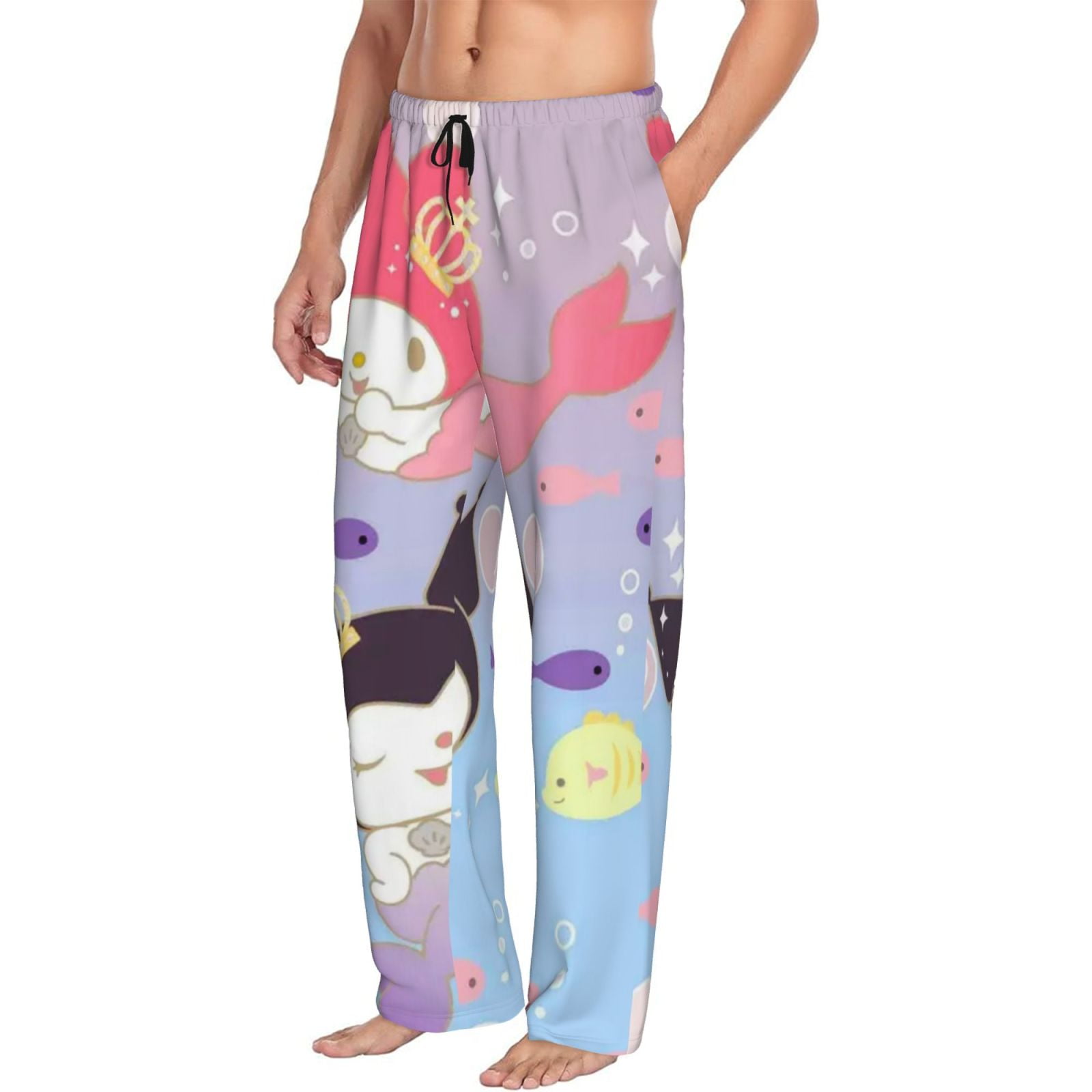 Mens Kuromi And Melody Pajama Pants Soft Lightweight Pajama Pants for
