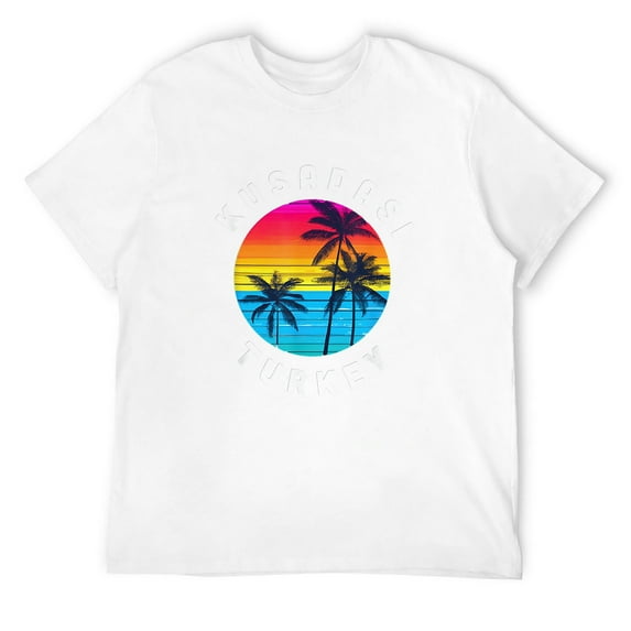 Mens Kusadasi Turkey Vacation Souvenir Sunset Beach T-Shirt White 2X-Large