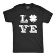 thumbnail image 1 of Mens LOVE Lucky Clover T Shirt Saint Patricks Day Shamrock St Patty Top Green Graphic Tees, 1 of 7
