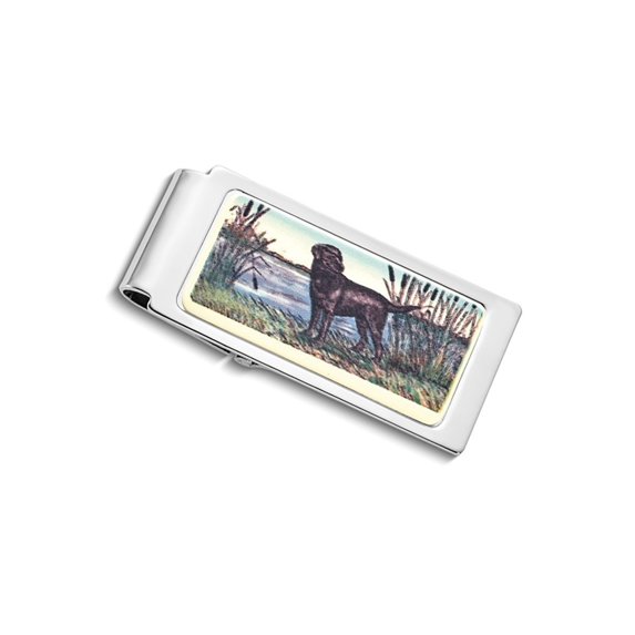 Gem & Harmony Mens Labrador In Reeds Money Clip for Men