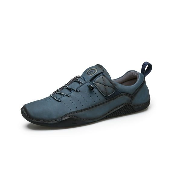 Mens Lace Up Casual Shoes Lightweight Walking Oxfords Comfortable Non-slip Driving Shoes Breathable and Fashionable Blue 12 US
