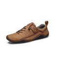 thumbnail image 1 of Mens Lace Up Casual Shoes Lightweight Walking Oxfords Comfortable Non-slip Driving Shoes Breathable and Fashionable Brown 9 US, 1 of 7