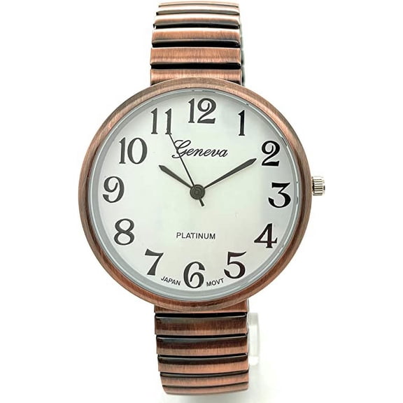 Mens Ladies Jumbo Big Numbers Stretch Elastic Band Fashion Watch