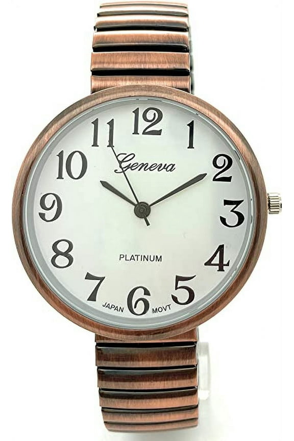 Mens Ladies Jumbo Big Numbers Stretch Elastic Band Fashion Watch