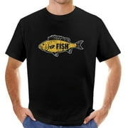 Mens Lake Champlain FISH CAMP Birthday Gift T-Shirts Black Small