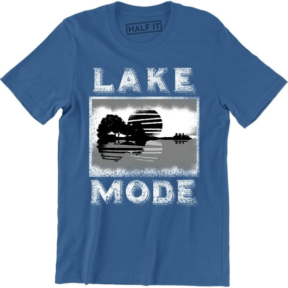 Mens Lake Mode Funny Summer Vacation Fishing For Guys T-Shirt