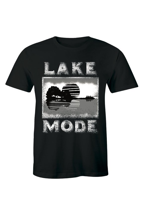 Mens Lake Mode Tshirt Summer Vacation Fishing Tee For Guys All Size S-5XL