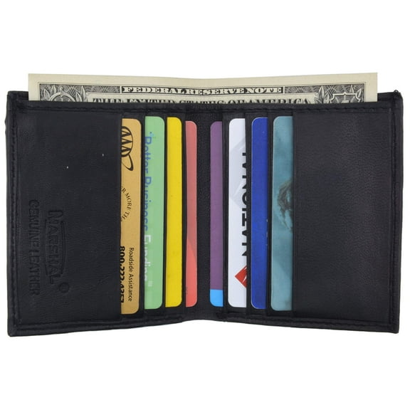 Mens Lamb Leather Credit Card Holder Wallet 1151