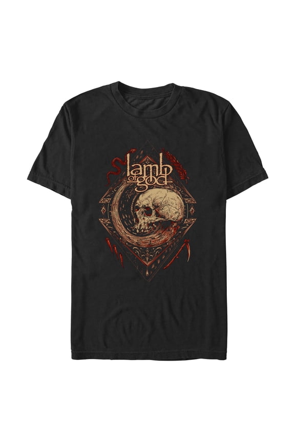 Mens Lamb of God Skull Logo T Shirt