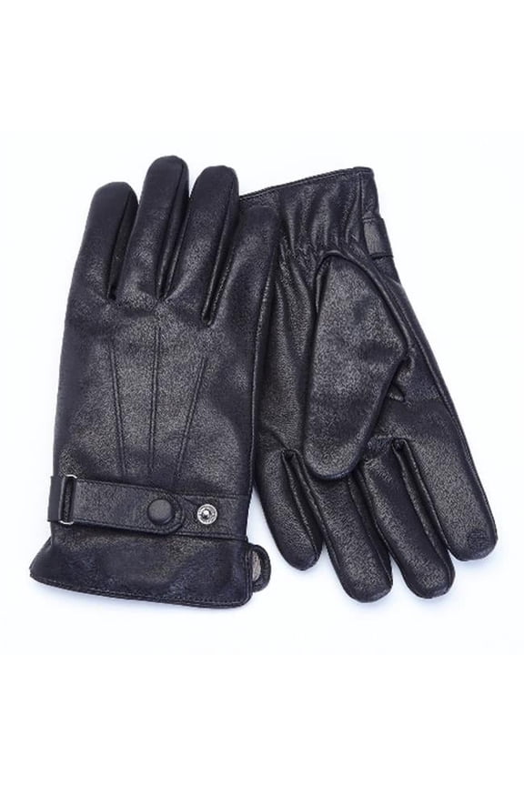 Mens Lambskin Leather Cellphone Tablet Touchscreen Gloves