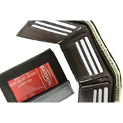 Mens Lambskin Leather Trifold Multi Card Holder Outside ID Window Wallet 1355 C Black