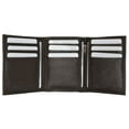 thumbnail image 1 of Mens Lambskin Leather Trifold Multi Card Holder Outside ID Window Wallet 1355, 1 of 13