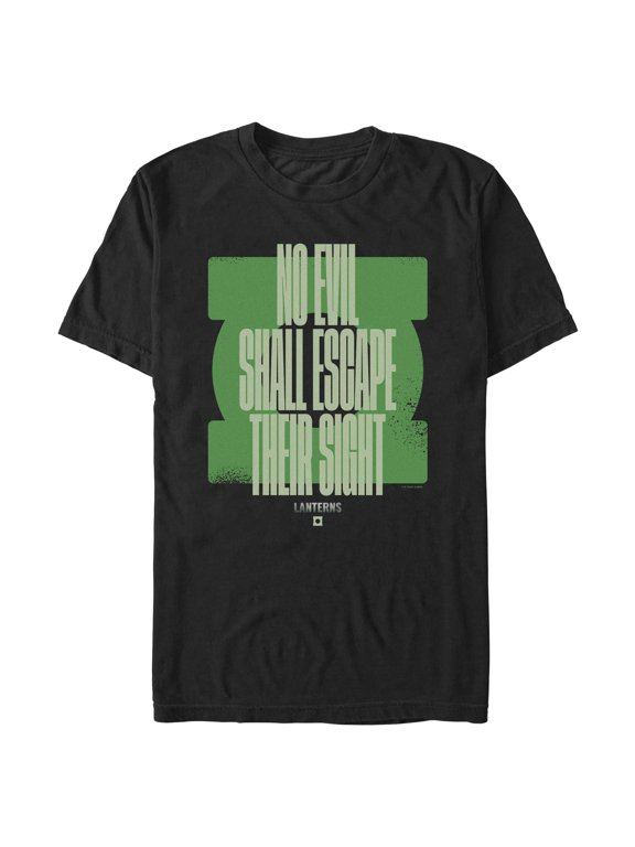 Mens Lanterns No Evil Shall Escape Logo T Shirt