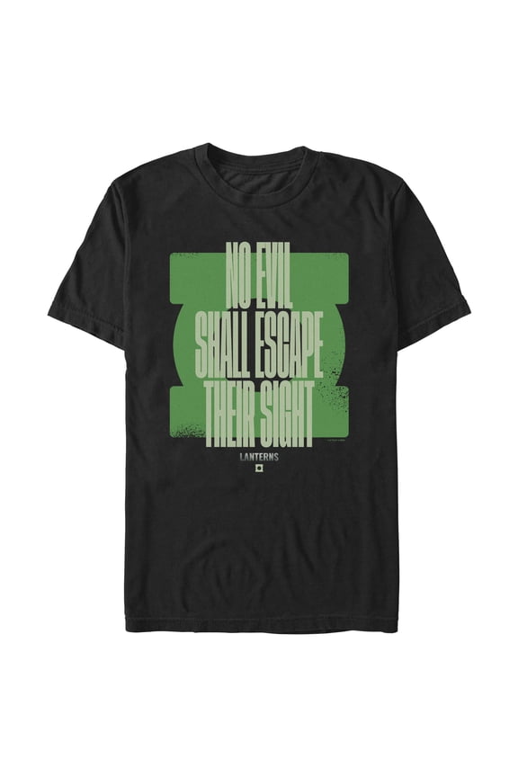 Mens Lanterns No Evil Shall Escape Logo T Shirt