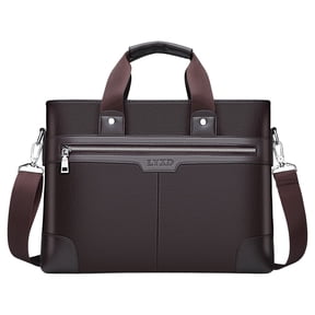 Mens Laptop Bag Leather Briefcase Business Work Crossbody Shoulder Office Computer Messenger Bag for Men