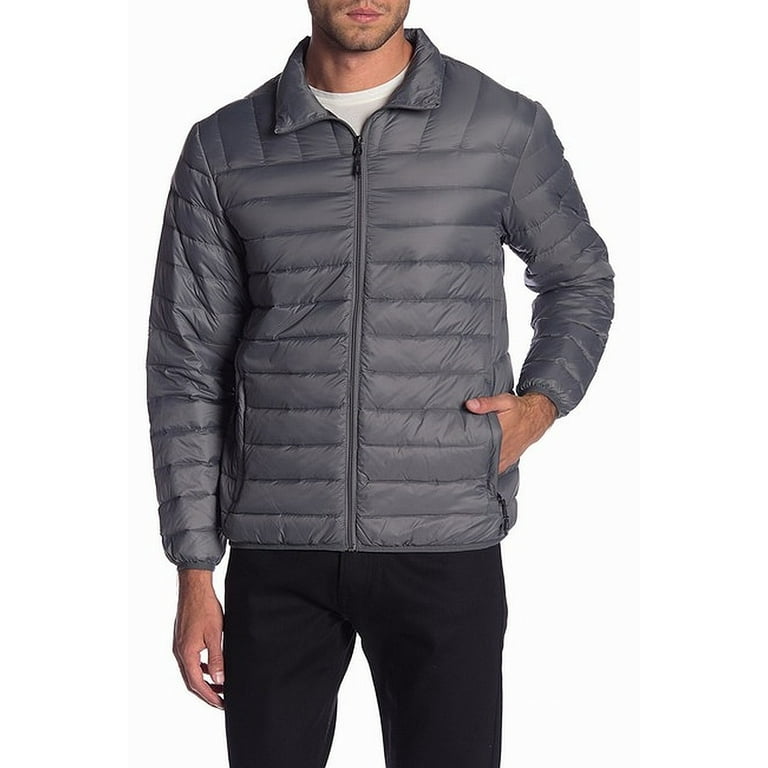 Mens Large Quilted Packable Down Jacket L