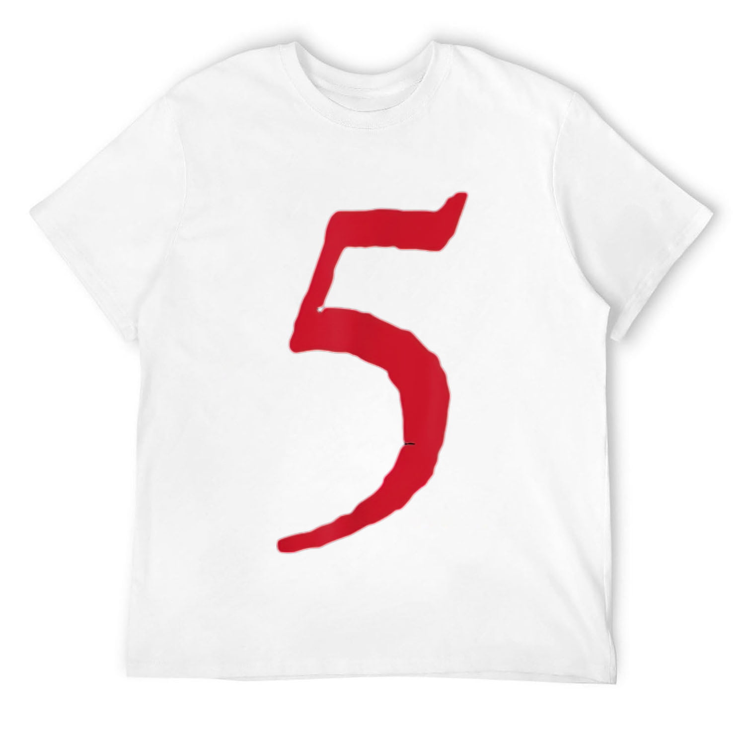 Large Red Maroon Number 5 Five T Shirt Large Red Maroon Number 5 Five T Shirt