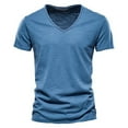 thumbnail image 1 of Mens Large Shirts Playera Para Hombre Men's V-Neck T-Shirts Soft Fitted Premium Classic Tee Men's T Shirts Cotton Hipster Hip Hop Longline Crewneck T-Shirt, 1 of 5