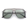 thumbnail image 1 of Mens Large Square Aviator Sunglasses Retro Navigator UV400 / Slate - Green, 1 of 7