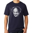 thumbnail image 1 of Mens Larry Fine Face Three 3 Stooges Tee Shirt, Small Cool True Navy Blue, 1 of 3