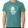thumbnail image 1 of Mens Larry Fine Face Three 3 Stooges Tee Shirt, Small Peacock Green, 1 of 3