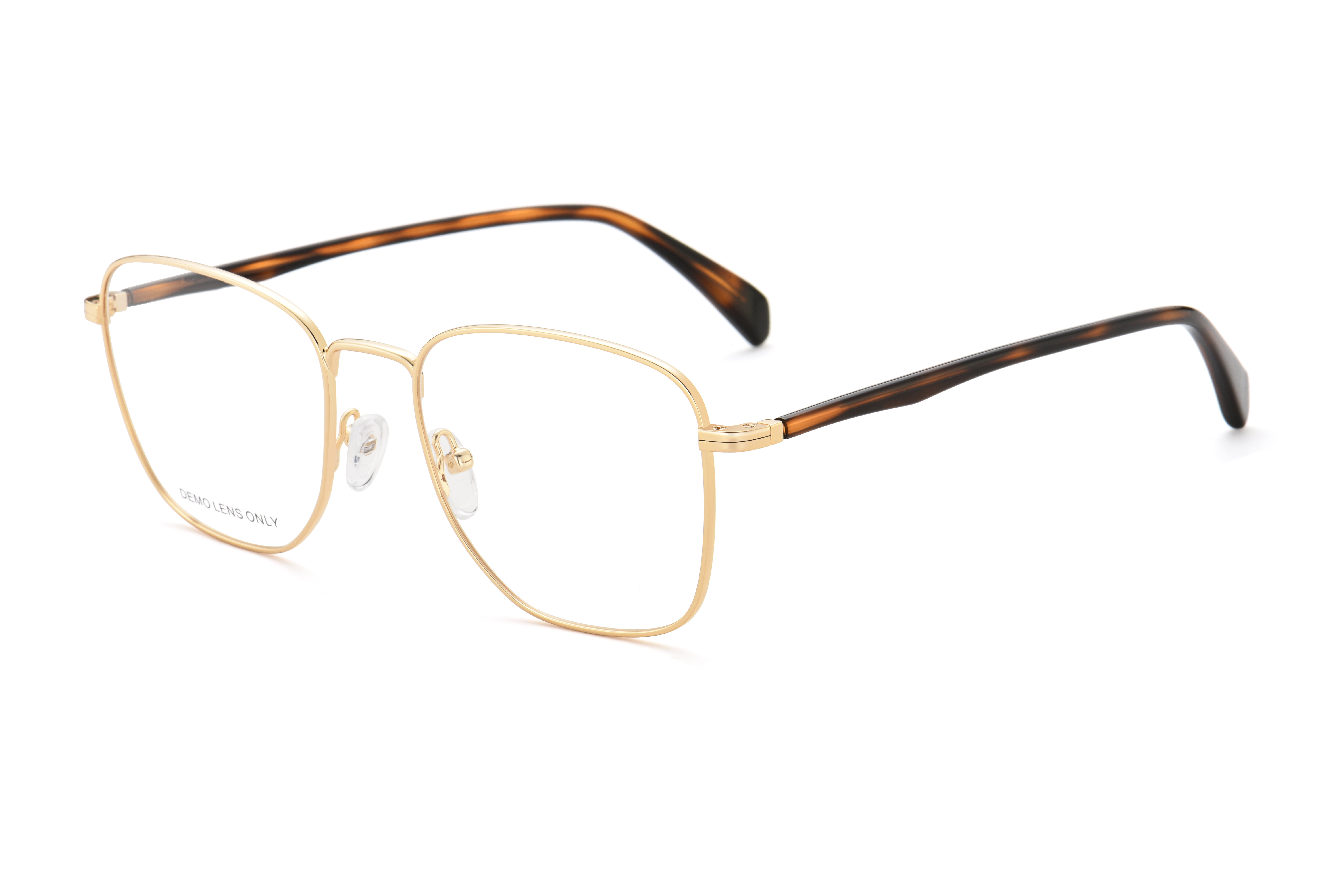 Mens Larry Rx'able Eyeglasses with Case,Gold