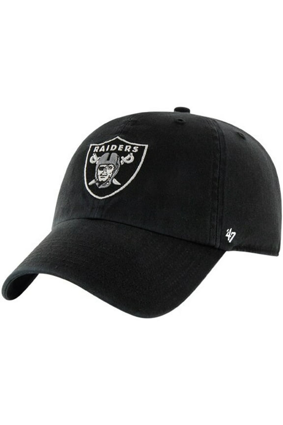 Mens Las Vegas Raiders '47 Brand Black Cleanup Adjustable Hat